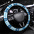Blue Tiger Christmas Steering Wheel Cover Kawaii Derpy Tiger Santa Mode - Wonder Print Shop