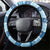Blue Tiger Christmas Steering Wheel Cover Kawaii Derpy Tiger Santa Mode - Wonder Print Shop