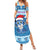 Personalized Blue Tiger Christmas Summer Maxi Dress Kawaii Derpy Tiger Santa Mode - Wonder Print Shop