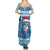Personalized Blue Tiger Christmas Summer Maxi Dress Kawaii Derpy Tiger Santa Mode - Wonder Print Shop