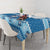 Personalized Blue Tiger Christmas Tablecloth Kawaii Derpy Tiger Santa Mode - Wonder Print Shop