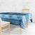 Personalized Blue Tiger Christmas Tablecloth Kawaii Derpy Tiger Santa Mode - Wonder Print Shop