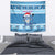 Personalized Blue Tiger Christmas Tapestry Kawaii Derpy Tiger Santa Mode - Wonder Print Shop