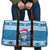 Personalized Blue Tiger Christmas Travel Bag Kawaii Derpy Tiger Santa Mode - Wonder Print Shop