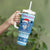 Personalized Blue Tiger Christmas Tumbler With Handle Kawaii Derpy Tiger Santa Mode - Wonder Print Shop