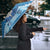 Personalized Blue Tiger Christmas Umbrella Kawaii Derpy Tiger Santa Mode - Wonder Print Shop