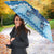 Personalized Blue Tiger Christmas Umbrella Kawaii Derpy Tiger Santa Mode - Wonder Print Shop