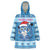 Personalized Blue Tiger Christmas Wearable Blanket Hoodie Kawaii Derpy Tiger Santa Mode - Wonder Print Shop