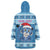 Personalized Blue Tiger Christmas Wearable Blanket Hoodie Kawaii Derpy Tiger Santa Mode - Wonder Print Shop