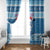 Personalized Blue Tiger Christmas Window Curtain Kawaii Derpy Tiger Santa Mode - Wonder Print Shop