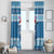 Personalized Blue Tiger Christmas Window Curtain Kawaii Derpy Tiger Santa Mode - Wonder Print Shop
