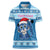 Personalized Blue Tiger Christmas Women Polo Shirt Kawaii Derpy Tiger Santa Mode - Wonder Print Shop