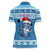Personalized Blue Tiger Christmas Women Polo Shirt Kawaii Derpy Tiger Santa Mode - Wonder Print Shop