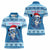 Personalized Blue Tiger Christmas Women Polo Shirt Kawaii Derpy Tiger Santa Mode - Wonder Print Shop