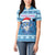 Personalized Blue Tiger Christmas Women Polo Shirt Kawaii Derpy Tiger Santa Mode - Wonder Print Shop