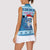 Personalized Blue Tiger Christmas Women Sleeveless Polo Shirt Kawaii Derpy Tiger Santa Mode - Wonder Print Shop