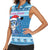 Personalized Blue Tiger Christmas Women Sleeveless Polo Shirt Kawaii Derpy Tiger Santa Mode - Wonder Print Shop