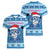 Personalized Blue Tiger Christmas Women V-Neck T-Shirt Kawaii Derpy Tiger Santa Mode - Wonder Print Shop