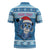 Personalized Blue Tiger Christmas Zipper Polo Shirt Kawaii Derpy Tiger Santa Mode - Wonder Print Shop