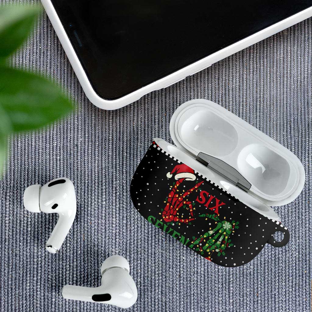 Funny Six Seven Skeleton Hand AirPods Case Meme Gen Alpha Slang - Wonder Print Shop