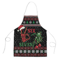 Funny Six Seven Skeleton Hand Apron Meme Gen Alpha Slang - Wonder Print Shop