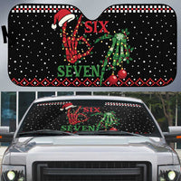 Funny Six Seven Skeleton Hand Auto Sun Shade Meme Gen Alpha Slang - Wonder Print Shop