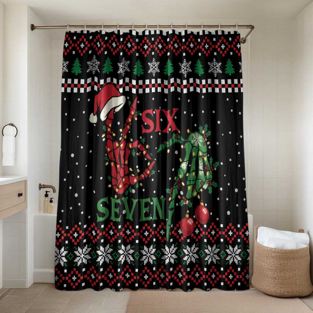 Funny Six Seven Skeleton Hand Bathroom Set Meme Gen Alpha Slang - Wonder Print Shop