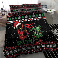 Funny Six Seven Skeleton Hand Bedding Set Meme Gen Alpha Slang - Wonder Print Shop