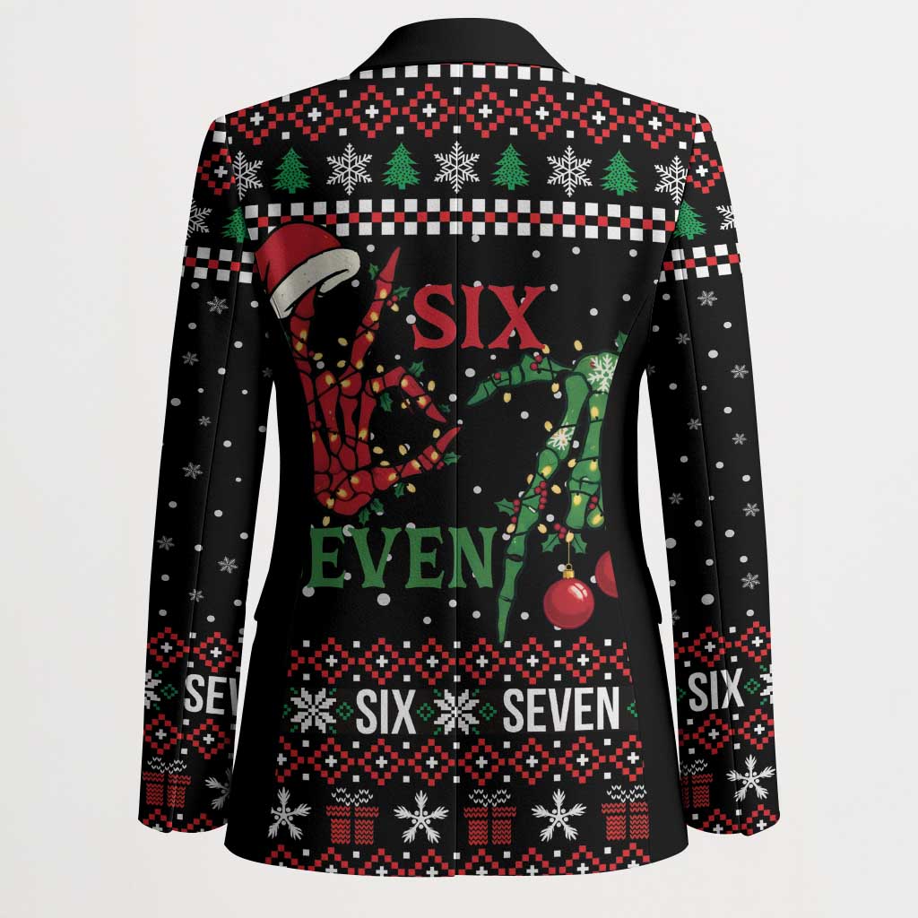 Funny Six Seven Skeleton Hand Blazer Meme Gen Alpha Slang - Wonder Print Shop