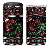 Funny Six Seven Skeleton Hand 4 in 1 Can Cooler Tumbler Meme Gen Alpha Slang - Wonder Print Shop