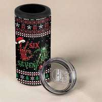 Funny Six Seven Skeleton Hand 4 in 1 Can Cooler Tumbler Meme Gen Alpha Slang - Wonder Print Shop