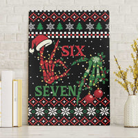 Funny Six Seven Skeleton Hand Canvas Wall Art Meme Gen Alpha Slang - Wonder Print Shop