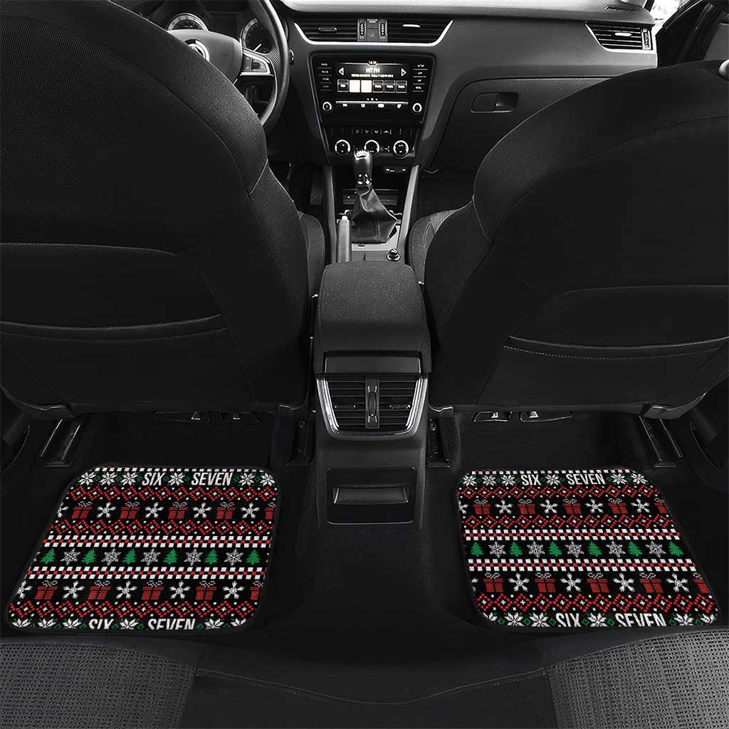 Funny Six Seven Skeleton Hand Car Mats Meme Gen Alpha Slang - Wonder Print Shop