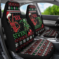 Funny Six Seven Skeleton Hand Car Seat Cover Meme Gen Alpha Slang - Wonder Print Shop