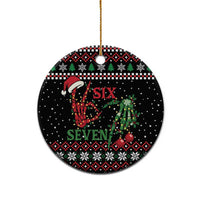 Funny Six Seven Skeleton Hand Ceramic Ornament Meme Gen Alpha Slang - Wonder Print Shop