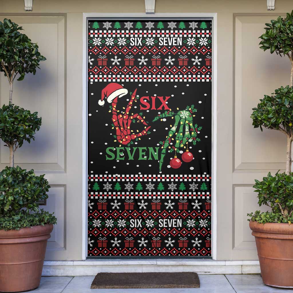 Funny Six Seven Skeleton Hand Door Cover Meme Gen Alpha Slang - Wonder Print Shop