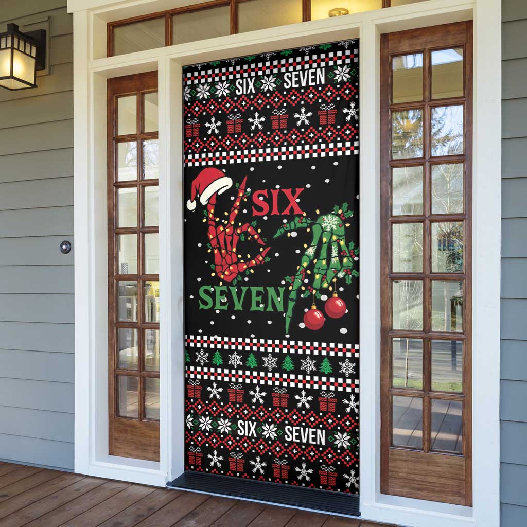 Funny Six Seven Skeleton Hand Door Cover Meme Gen Alpha Slang - Wonder Print Shop