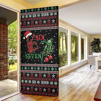 Funny Six Seven Skeleton Hand Door Cover Meme Gen Alpha Slang - Wonder Print Shop