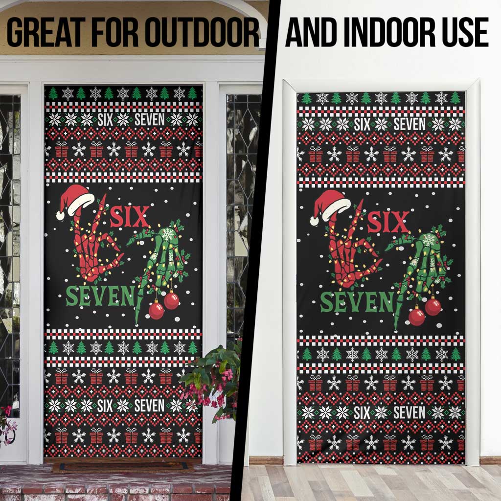 Funny Six Seven Skeleton Hand Door Cover Meme Gen Alpha Slang - Wonder Print Shop