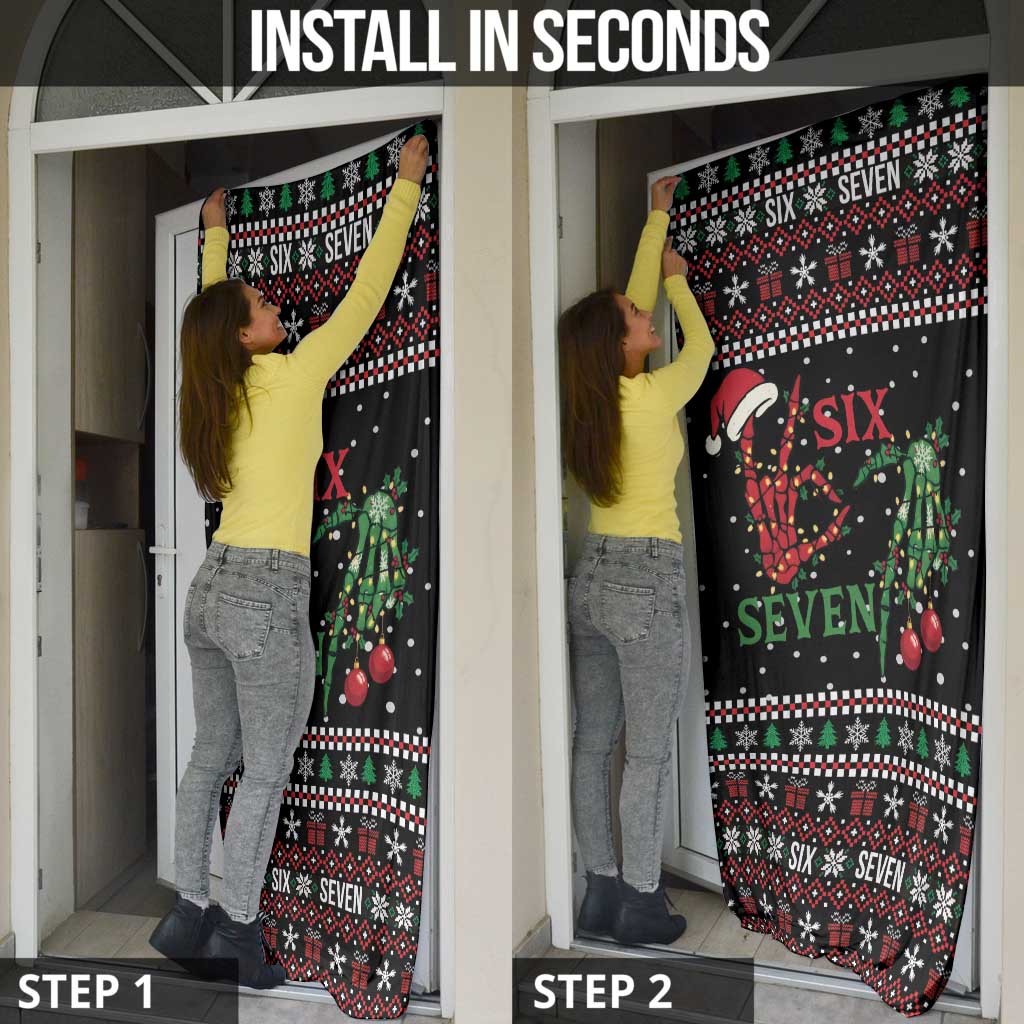 Funny Six Seven Skeleton Hand Door Cover Meme Gen Alpha Slang - Wonder Print Shop