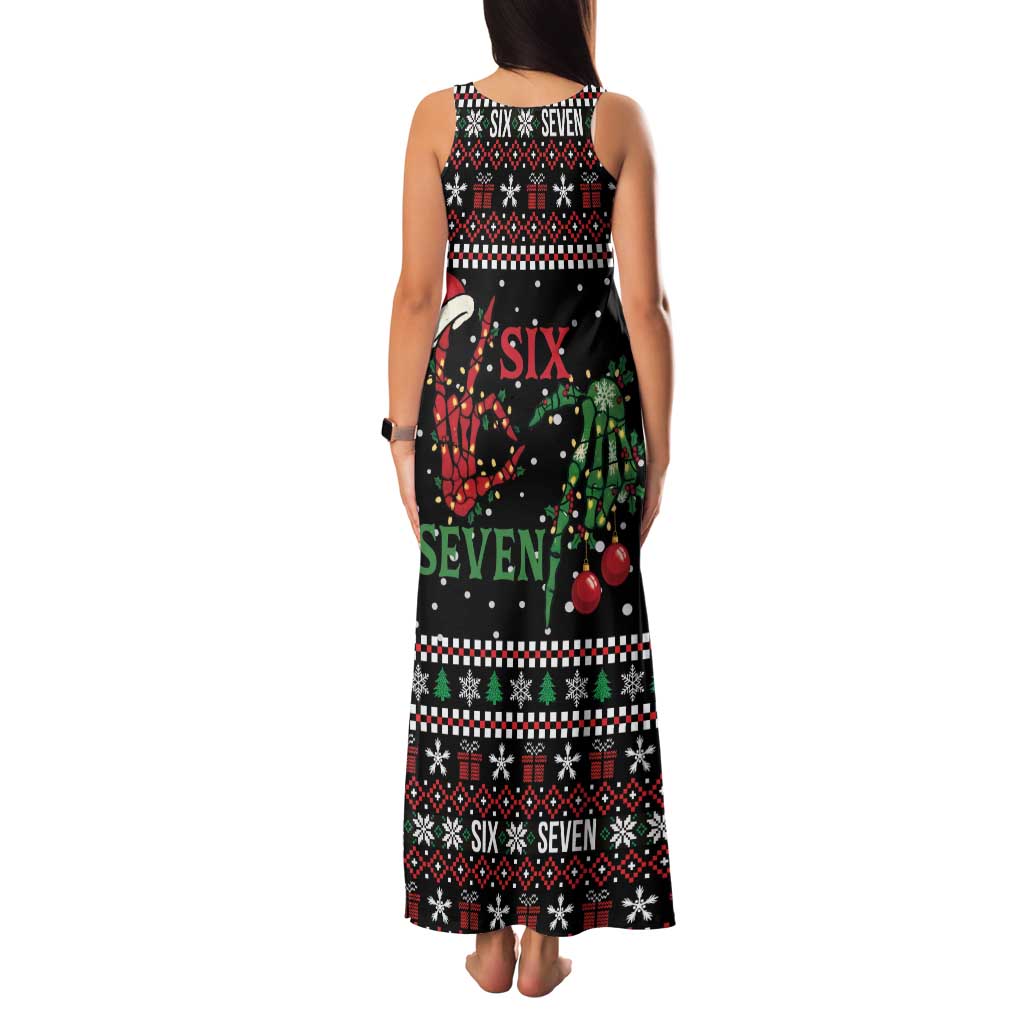 Funny Six Seven Skeleton Hand Family Matching Tank Maxi Dress and Hawaiian Shirt Meme Gen Alpha Slang - Wonder Print Shop
