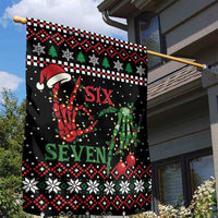 Funny Six Seven Skeleton Hand Garden Flag Meme Gen Alpha Slang - Wonder Print Shop