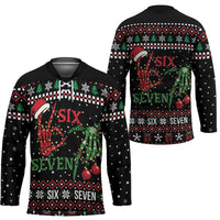 Funny Six Seven Skeleton Hand Hockey Jersey Meme Gen Alpha Slang - Wonder Print Shop