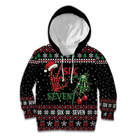 Funny Six Seven Skeleton Hand Kid Hoodie Meme Gen Alpha Slang - Wonder Print Shop