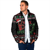 Funny Six Seven Skeleton Hand Padded Jacket Meme Gen Alpha Slang - Wonder Print Shop