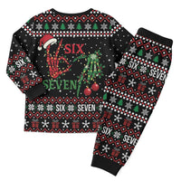 Funny Six Seven Skeleton Hand Christmas Pajama Set Meme Gen Alpha Slang - Wonder Print Shop