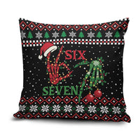 Funny Six Seven Skeleton Hand Pillow Cover Meme Gen Alpha Slang - Wonder Print Shop