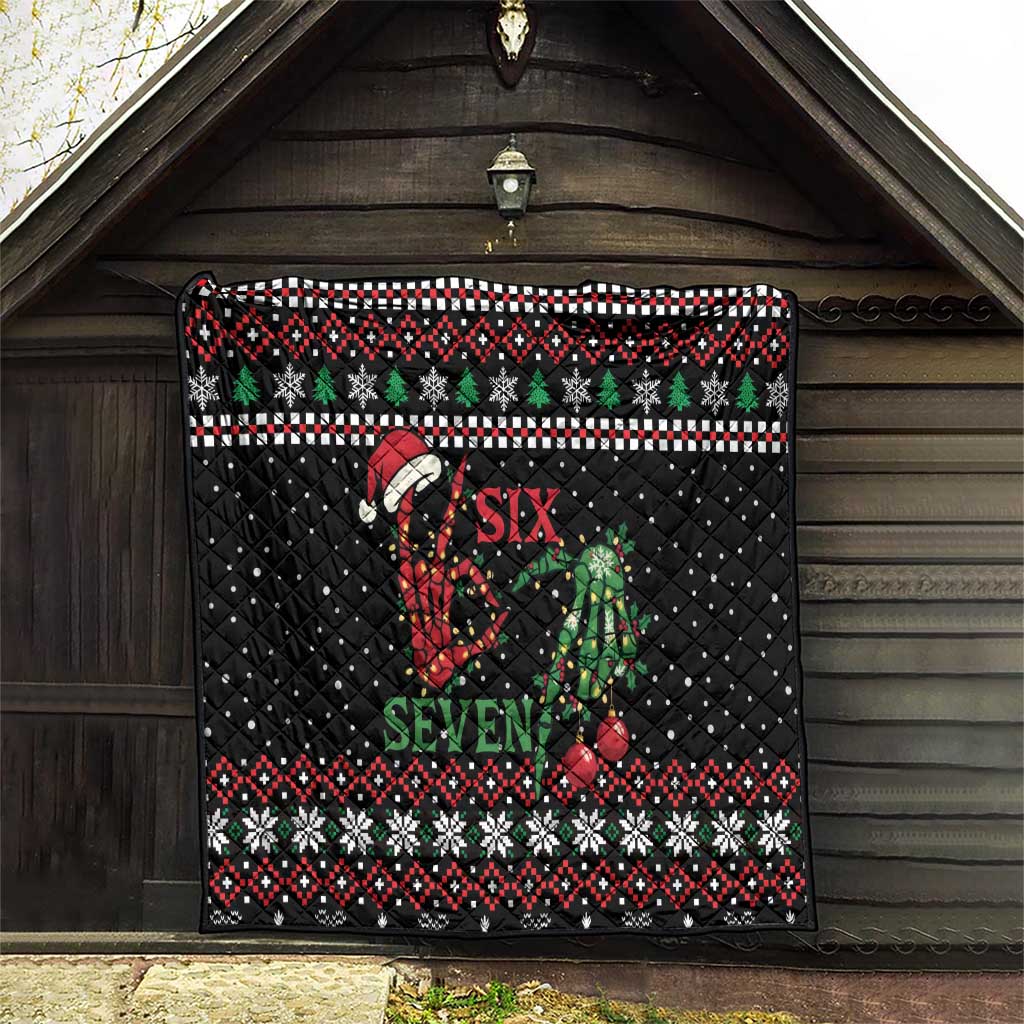 Funny Six Seven Skeleton Hand Quilt Meme Gen Alpha Slang - Wonder Print Shop