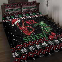 Funny Six Seven Skeleton Hand Quilt Bed Set Meme Gen Alpha Slang - Wonder Print Shop