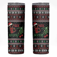 Funny Six Seven Skeleton Hand Skinny Tumbler Meme Gen Alpha Slang - Wonder Print Shop